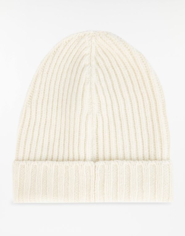 fay beanie in wool off white