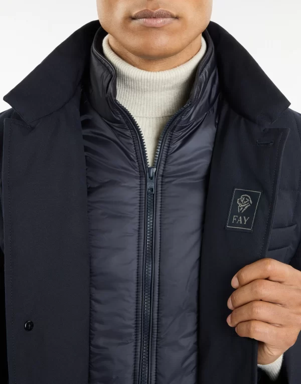 fay down jacket navy